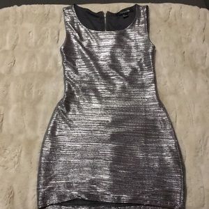 Silver Mini Dress Forever 21 XS